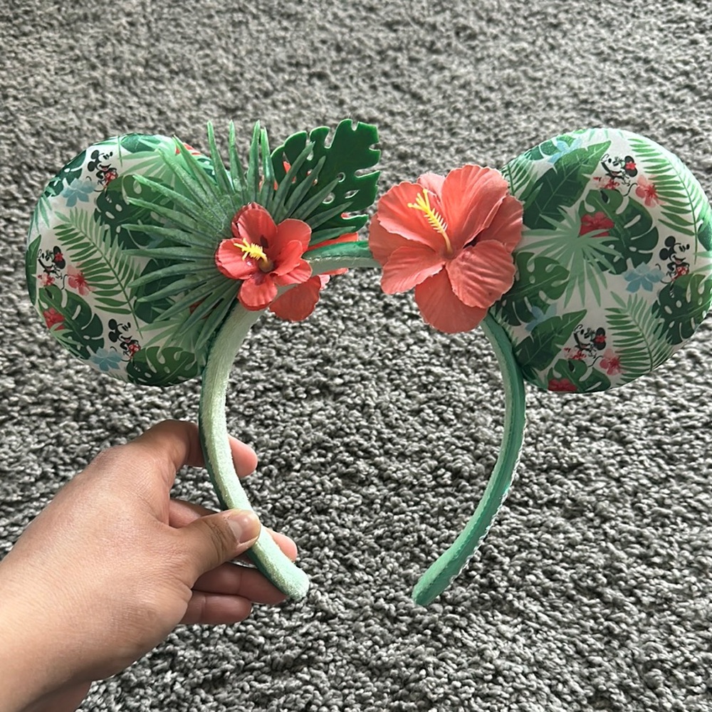 Tropical Green and Red Kids Headband